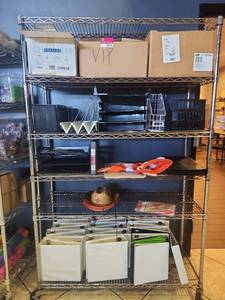 lot 18720 image: Office Supply Lot w Seville Catalog Envelopes, Letter Trays & Binders