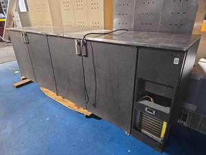 lot 12872 image: Glastender 4-Door Back Bar Refrigerator  Model BB108-R1-BSH(LRLR)