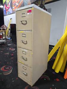 lot 21897 image: 4-Drawer Vertical Steel Filing Cabinet