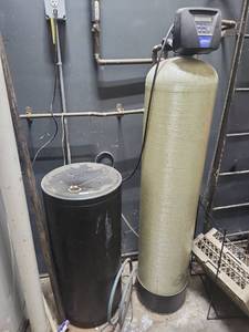 lot 12956 image: Marlo Water Softener System with Digital Control Valve and Black Brine Tank