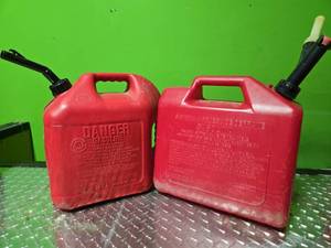 lot 14893 image: (2) 5 Gallon Gas Cans