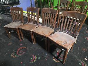 lot 14897 image: (4) Wooden Chairs