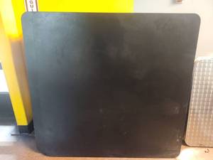 lot 14913 image: (3)&nbspSquare Table Tops with Black Laminate Finish and Rounded Corners