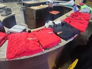 lot 18741 image: Lot of PowerPlay Entertainment Center Polo Shirts, T-Shirts & Jacket