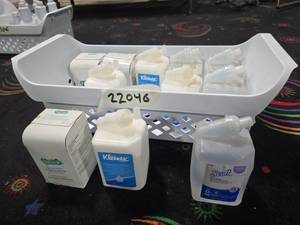 lot 22046 image: Lot of Kleenex, Scott & Micrell 1L Hand Soap, Lotion & Sanitizer Refills