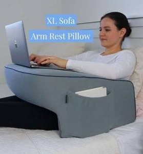 lot 12147 image: XL Sofa Arm Rest Pillow With Zippered Cover