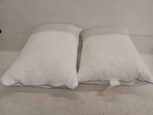 lot 12150 image: Beautyrest Memory Rest Cooling Foam Cluster Pillows 2-Pack Queen