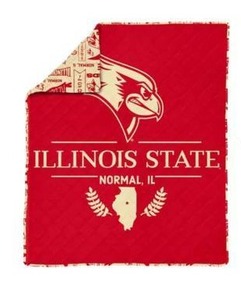lot 11702 image: NCAA Illinois State Redbirds 60 x 80 Quilted Throw Blanket