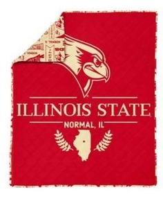 lot 11703 image: NCAA Illinois State Redbirds 60 x 80 Quilted Throw Blanket