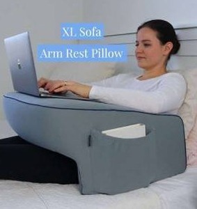 lot 12237 image: XL Sofa Arm Rest Pillow With Zippered Cover