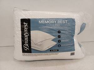 Beautyrest Memory Rest Cooling Foam Cluster Pillows 2-Pack Std/Queen 20x28in