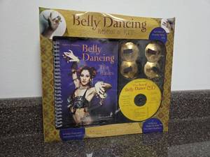 lot 21 image: Belly Dancing Book & Kit Two Sets Brass Zills CD Neferitti Presents
