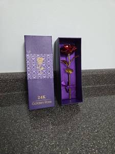 lot 24 image: 24K Golden Rose Red Flower
