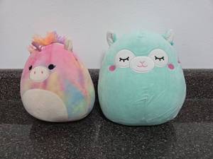 lot 85 image: Squishmallows Original Plush Toy Set of 2 Unicorn and Cow