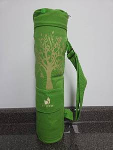 lot 101 image: Fit Spirit Yoga Mat Carrier Bag Green Tree Design