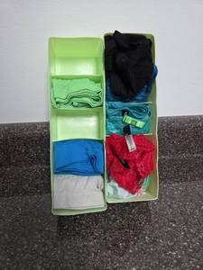 lot 120 image: Intimates Storage Organizer Lot with Undergarments. Assorted Sizes