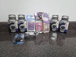 lot 135 image: Assorted Yankee Candle Car Air Freshener Lot Vent Clips Refills Little Joe Elite Scents