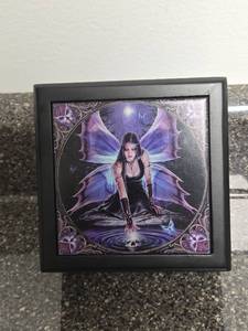lot 161 image: Decorative Box with Framed Fantasy Fairy Art Print