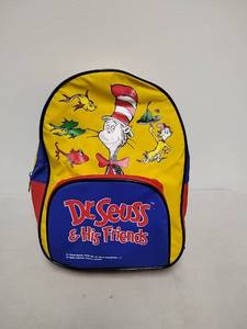 lot 1 image: Dr. Seuss & His Friends Backpack Yellow Blue Red