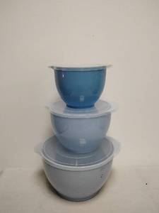 lot 73 image: 3-Piece Nesting Bowl Set with Lids PP 1.2L 2.0L 3.4L