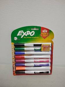 lot 87 image: Expo Dry Erase Markers 8-Count Assorted Colors Low Odor Magnetic 1944748