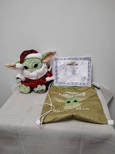 lot 110 image: Build-A-Bear Star Wars Mandalorian Yoda 14 Inch Plush with Birth Certificate