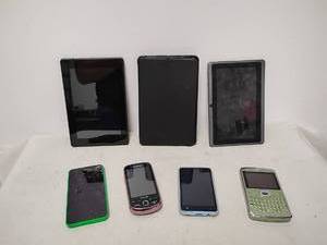 lot 119 image: Lot of 6 used Mobile Devices Smartphones Tablets Mixed Brands