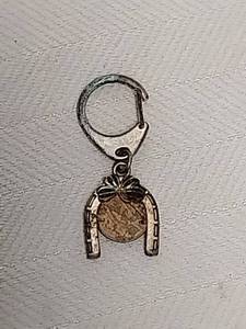 lot 155 image: Horseshoe Keychain Charm with Coin Insert