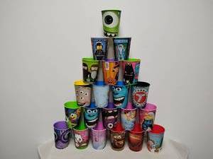 lot 159 image: Lot of 21 Character plastic Drinking Cups