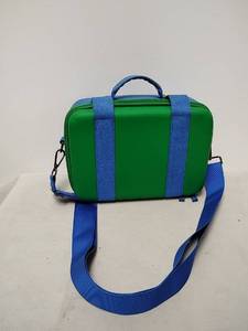 lot 168 image: Portable Hard Case Carrying Bag Green Blue with Shoulder Strap for Nintendo switch, with contents