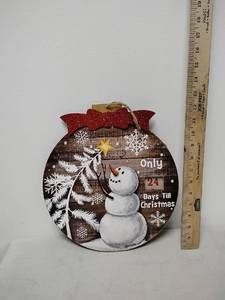 lot 171 image: Christmas Countdown Ornament Only 24 Days Till Christmas Snowman Decoration