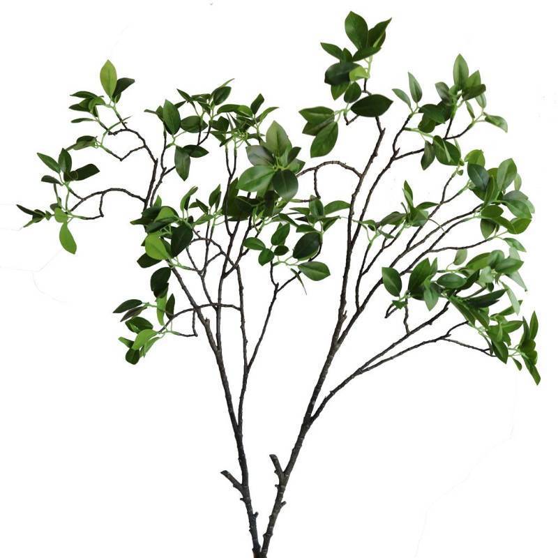 lot 1013 image: Htmeing 2 Pcs Artificial Eucalyptus Leaves Spray Faux Eucalyptus Branches Plants Fake Greenery Long Stems 45 Tall for Wedding Party Floral Arrangement (Green) - Retail $19