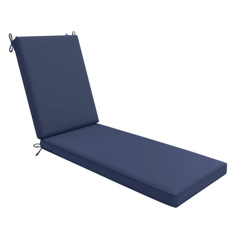 lot 1008 image: Outdoor Chaise Lounge Cushions, Waterproof, Fade-Resistant Patio Furniture Replacement Cushions, 74 x 23 x 3, Navy Blue - Retail $75