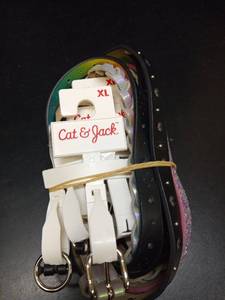 lot 1036 image: Cat & Jack XL Belts Lot 4 Pieces Studded Sparkle Rainbow - Retail $0