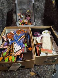 lot 3 image: Halloween Craft Supplies Lot Decorations Beads Gauze Sequins, stickers