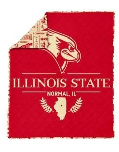 lot 12286 image: NCAA Illinois State Redbirds 60 x 80 Quilted Throw Blanket
