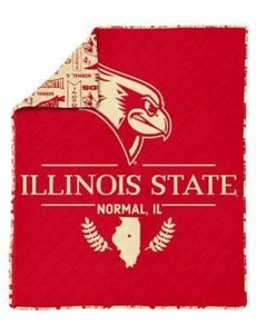 lot 12287 image: NCAA Illinois State Redbirds 60 x 80 Quilted Throw Blanket