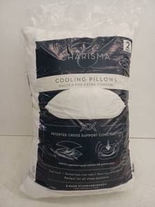 lot 12312 image: Charisma Cooling Pillows 2-Pack StandardQueen 20in x 28in Quilted