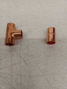 lot 12350 image: JW Solder Copper Fittings Lot 14in x 38in OD Couplings & Tees