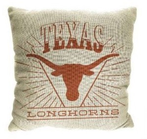 lot 12370 image: NCAA Texas Longhorns 26 x 26 Woven Tapestry Pillow, 2 Pack