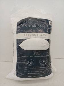 lot 12380 image: Charisma Cooling Pillows 2-Pack StandardQueen 20in x 28in Quilted