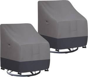 lot 2066 image: Easy-Going Waterproof Outdoor Swivel Chair Cover, 2 Pack-35Wx37Dx38.5H inch