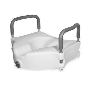lot 2108 image: Drive Medical Raised 5-inch Toilet Seat with Removable Padded Arms
