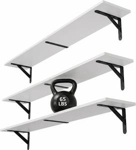lot 2109 image: WOPITUES Long Wall Shelves 40W x 8D, Floating Book Shelves Max Load 65lbs
