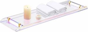 lot 3101 image: $147 Bathtub Trays Acrylic Bathtub Tray Shelf, 78x23 cm