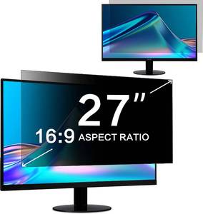 lot 3107 image: ZOEGAA 27 Inch Computer Privacy Screen Filter, for 169 Widescreen Computer Monitor 23.6x13.3, Removable Computer Screen Privacy Shield and Anti Blue Light Anti Glare Screen Protector
