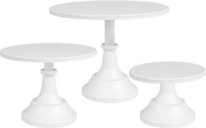 lot 3110 image: 3 Piece White Cake Stand,81012 Inch,Metal Round Cake Holder