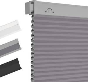 lot 3136 image: Allesin Zen No Drill Blinds for Windows Blackout Cordless Cellular Shades Honeycomb Blinds Pull Down, Free Stop Easy Install for Home and Office, Blackout, Light Gray, 22 W x 48 H