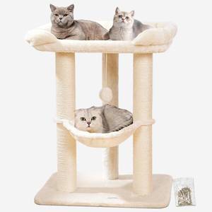 lot 3144 image: Happi N Pets Cat Tree, Cat Scratching Posts with Large Bed for Big Cats
