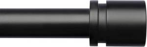 lot 3151 image: Byondeth Curtain Rods for Windows 16 to 144 Inches Adjustable Length 1 Inch Diameter Window Curtain Rod with Aluminium Finials, Black